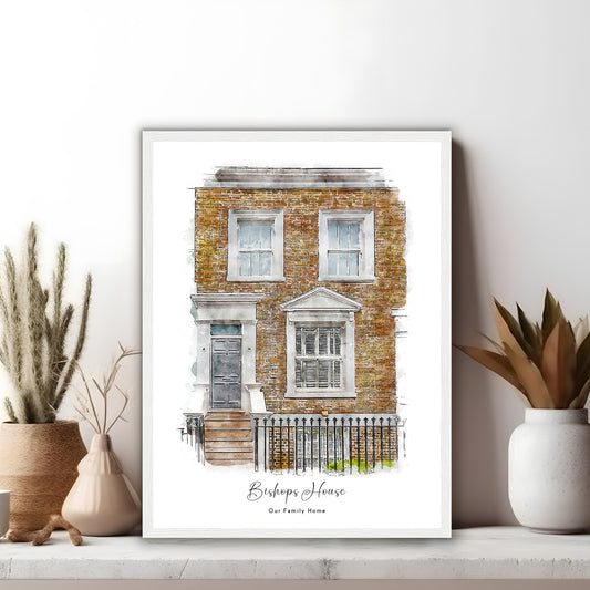 Custom Pen & Ink House Portrait