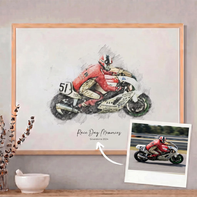 Personalised Motorbike Sketch