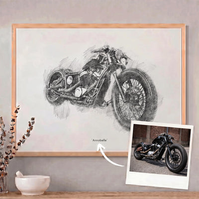 Personalised Motorbike Sketch