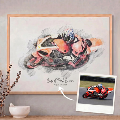 Personalised Motorbike Sketch