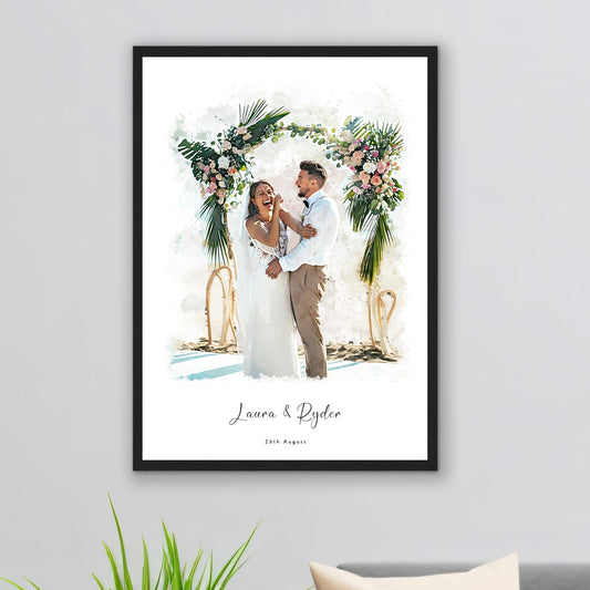 Custom Wedding Couple Watercolour