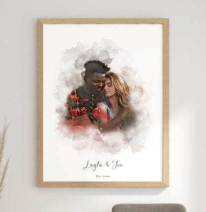 Custom Couples Watercolour